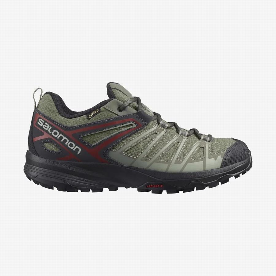 Salomon X Crest Gore-tex Turisticka Obuv Panske Olivovo Zelená |TKL2375ZQ|